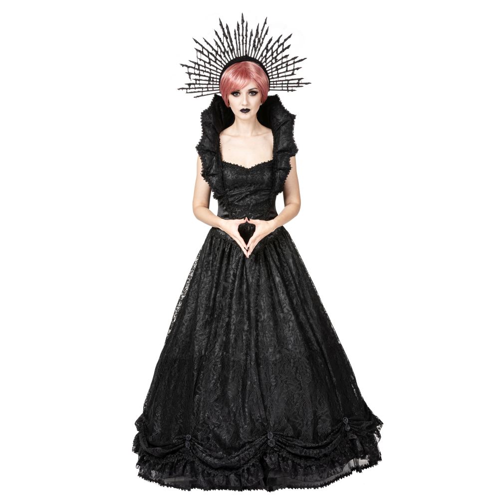 Sinister - 1139 Lange jurk - Zwart